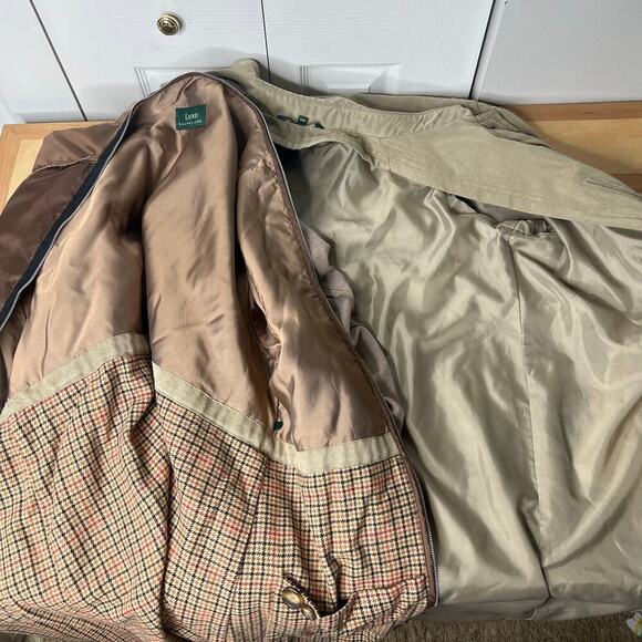 Vintage LRL Ralph Lauren Men's Tan Trench Coat Size 44R Removable Liner Overcoat - Picture 13 of 14